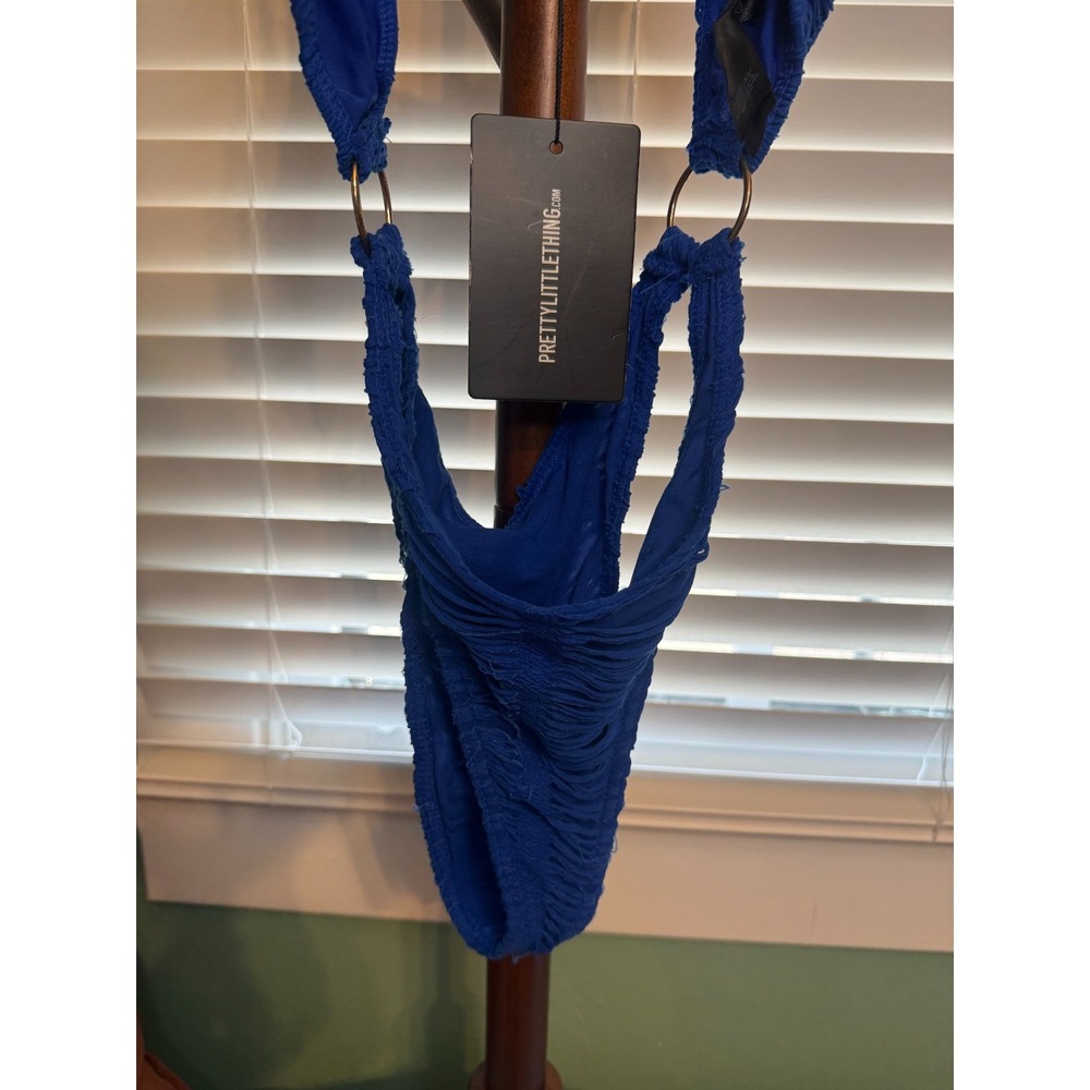 PrettyLittleThing Swimsuit Womens US 6 Cobalt Blue Extreme Slashed Cut Out NWT - Picture 6 of 6